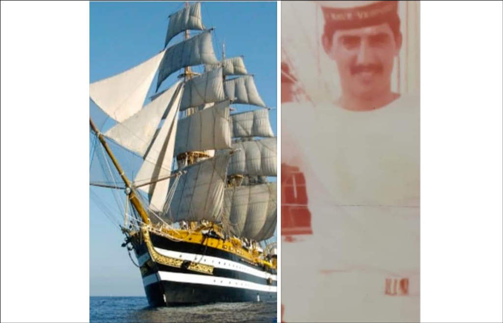 L’Amerigo Vespucci rende omaggio a ex marinaio vittima di Covid19 a San Lucido