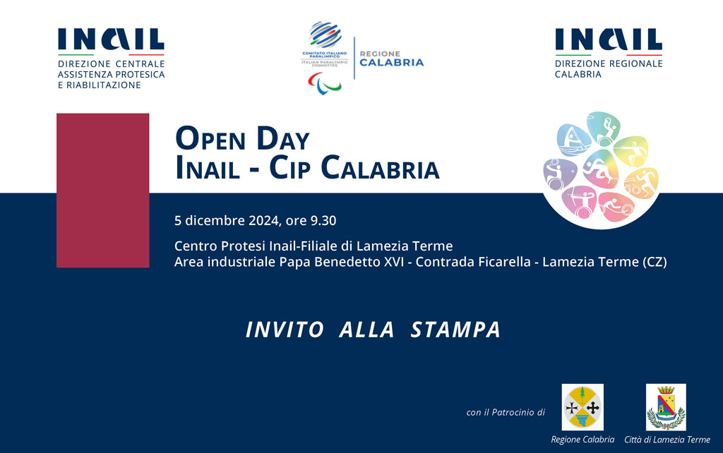 Lamezia, sport e inclusione nell’open day al Centro Protesi Inail il 5 dicembre