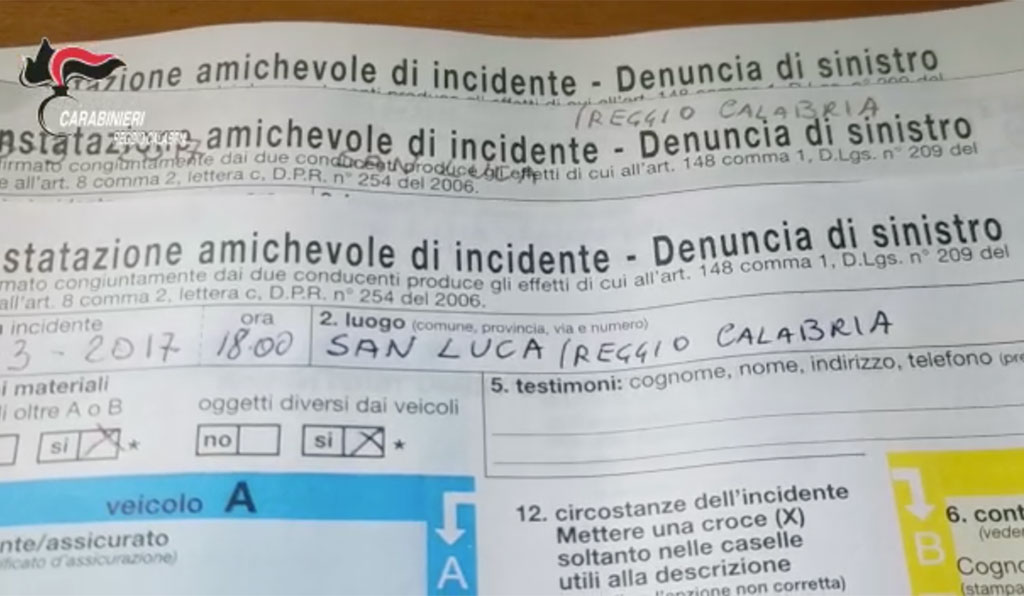 Operazione "Car Crash 2" contro truffe alle compagnie assicuratrici a San Luca, 66 indagati in diverse regioni - VIDEO