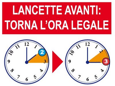 Torna l’ora legale, stanotte lancette avanti di un’ora