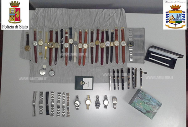 Lamezia: sequestrati orologi provenienza sospetta per 100mila euro 