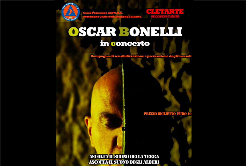 Lamezia, Oscar Bonelli in concerto il 20 aprile per campagna sensibilizzazione incendi
