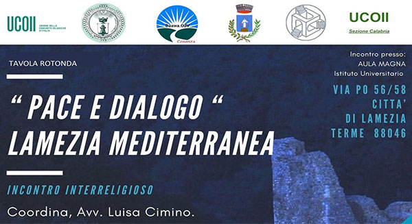 Lamezia, domani incontro interreligioso: ‘Pace e dialogo’