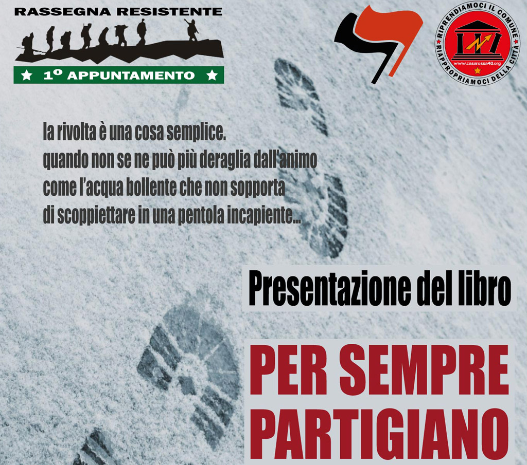 Lamezia: dal 20 gennaio parte rassegna Collettivo Casarossa, presentazione libro “Per sempre Partigiano”