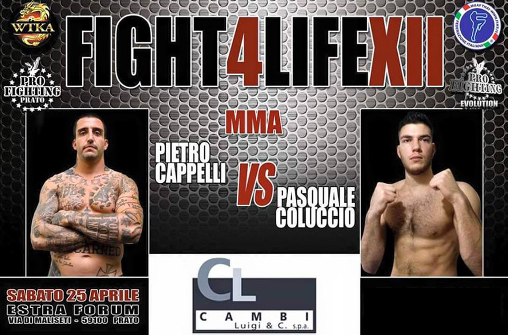 Pasquale Coluccio parteciperà al Fight4life a Prato