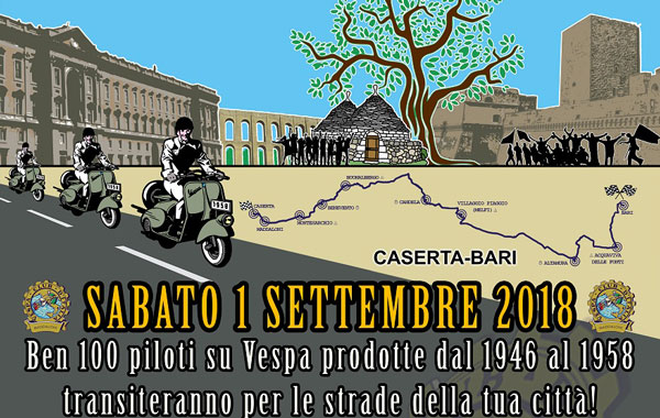 Anche piloti calabresi al II Trofeo Vespistico del Mezzogiorno "Caserta-Bari"