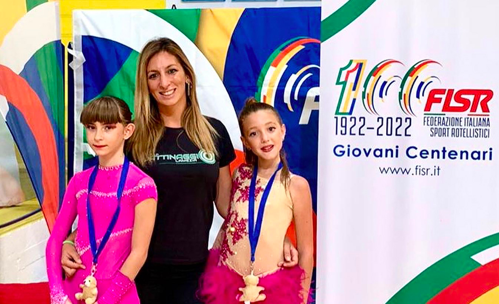 Due atlete dell'Asd Pattinaggio Lamezia al trofeo nazionale esordienti e allievi regionali a Montesilvano