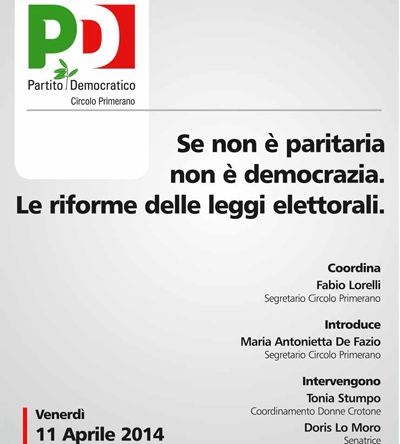 Lamezia: Circolo Pd “Primerano" organizza incontro a Palazzo Nicotera