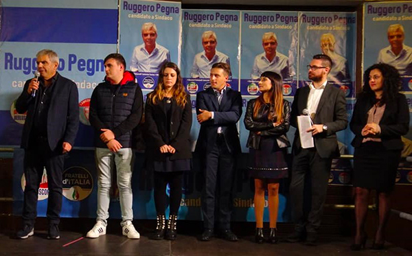 Lamezia, comizio del candidato sindaco Pegna su corso Nicotera