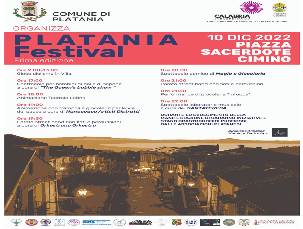 Intrattenimento e divertimento con il "Platania festival" il 10 dicembre