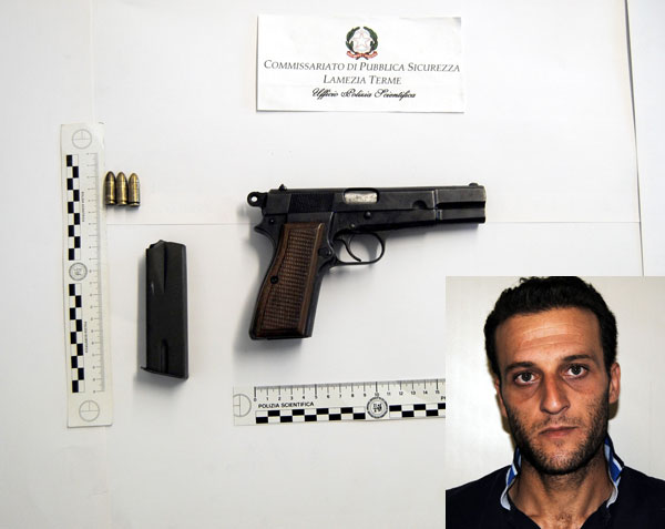 Lamezia: Aveva pistola clandestina, arrestato