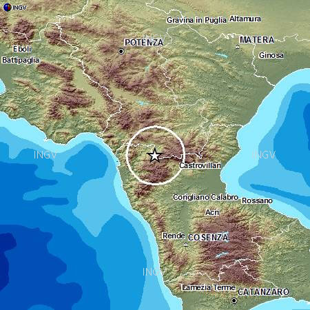 Calabria: Pollino, scossa di magnitudo 2.8