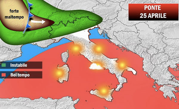 Sole e temperature in aumento per il ponte del 25 aprile in Calabria