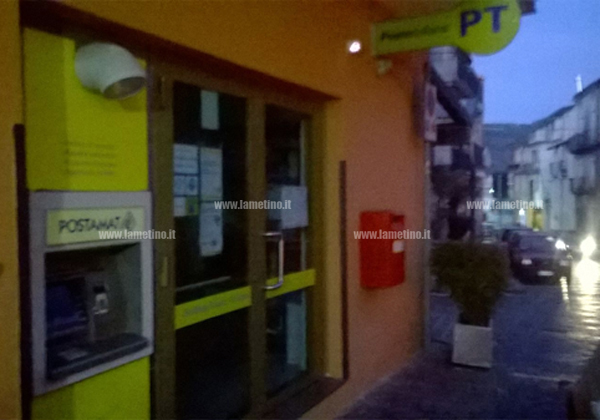 Tentata rapina a ufficio postale di San Mango