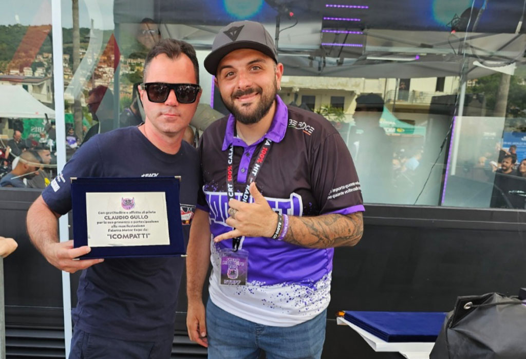 Donata targa al lametino Claudio Gullo al Falerna Motor Expo
