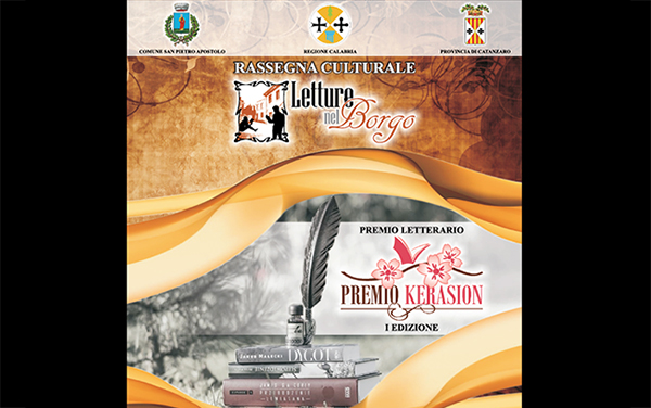 Prima edizione del “Premio Letterario Kerasion” il 12 settembre a San Pietro Apostolo