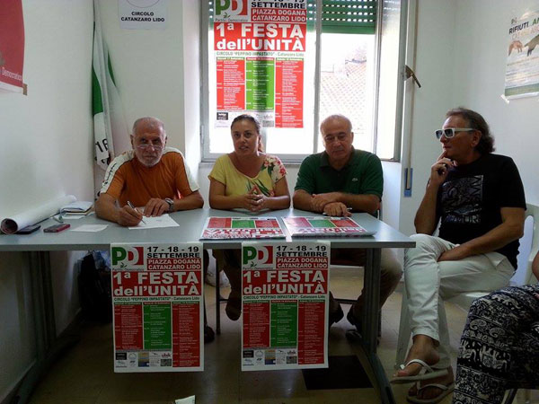 Presentata festa dell'unità che si terrà a Catanzaro Lido dal 17 al 19 settembre