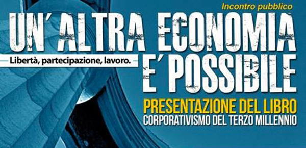 Lamezia: CasaPound presenta libro “Corporativismo del III millennio” domani in piazza Mazzini