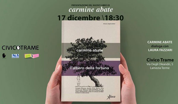Lamezia, Carmine Abate presenta il libro "L'albero della fortuna”