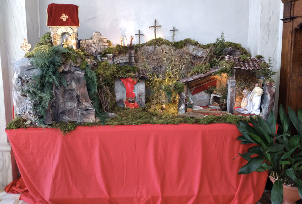 Allestito il ‘Presepe Pasquale’ per la prima volta ad Adami di Decollatura