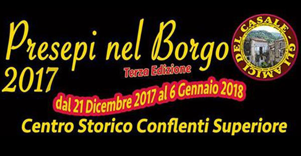 Terza edizione di "Presepi nel Borgo" dal 21 dicembre al 6 gennaio a Conflenti