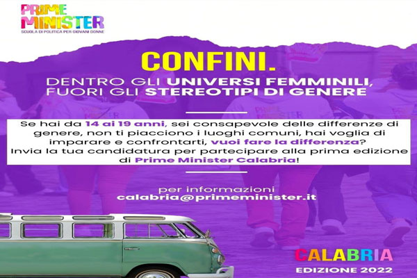 Al via l'edizione calabrese di Prime Minister per 40 ragazze
