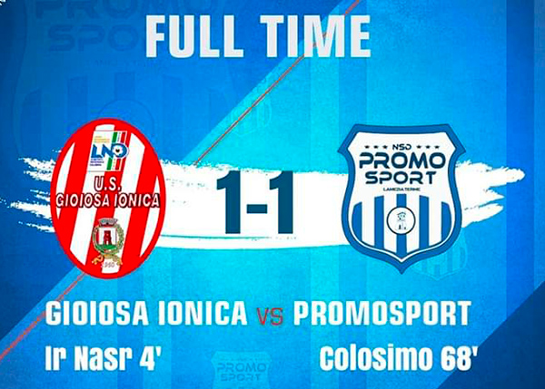 Promosport pareggia 1-1 contro Gioiosa Ionica e resta momentaneamente terza