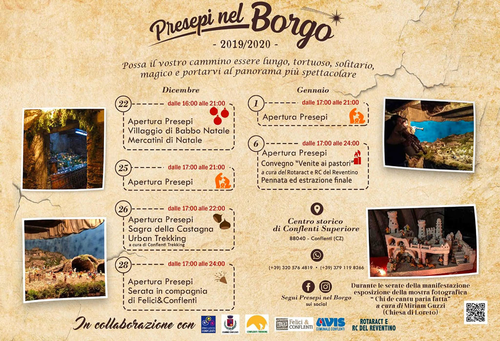 Ritorna "Presepi nel Borgo" nel centro storico di Conflenti