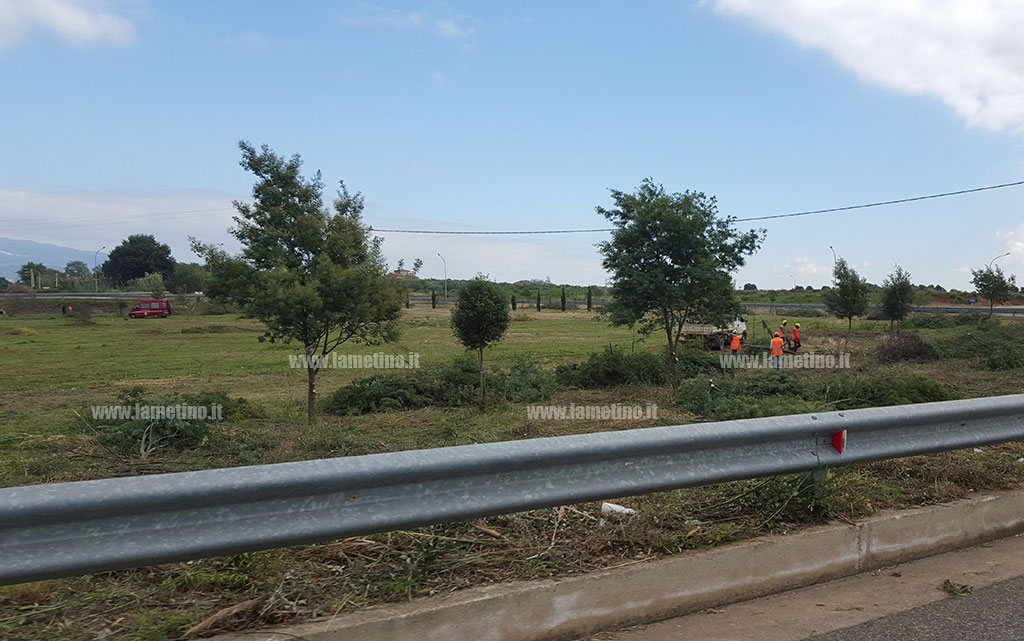 Lamezia: pulita la mega rotatoria in contrada Rotoli