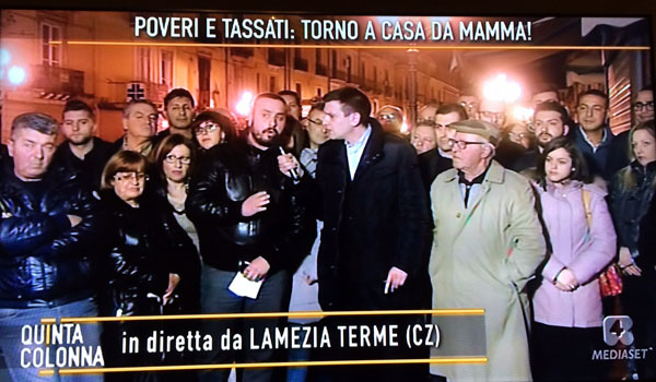 Lamezia: La trasmissione Quinta Colonna dà voce alla crisi vissuta dai lametini