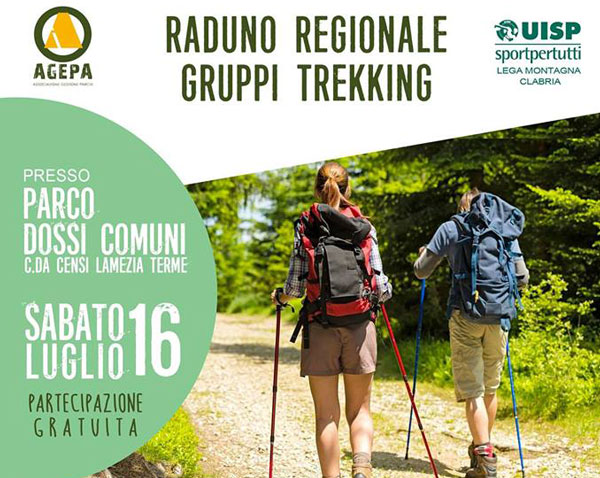 Lamezia, il 16 luglio raduno gruppi regionali trekking al parco Dossi Comuni