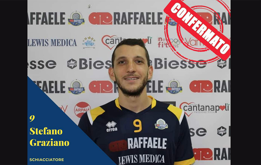 Confermato alla Raffaele Lamezia lo schiacciatore Stefano Graziano 