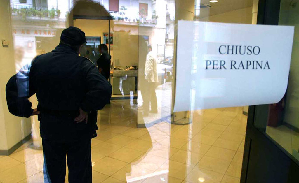 Rapine in banca, nel 2018 calo in Calabria dell'83,3%