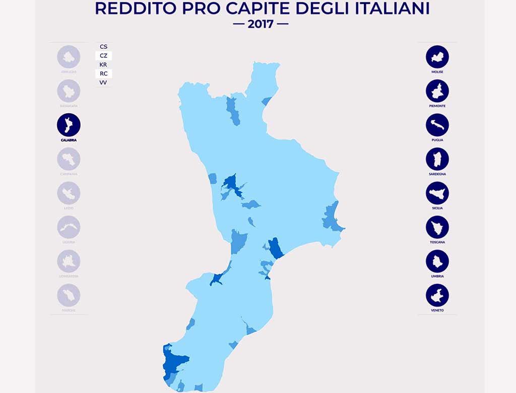 Redditi: Lamezia settima per ricchezza in provincia, Soverato in cima alla classifica regionale