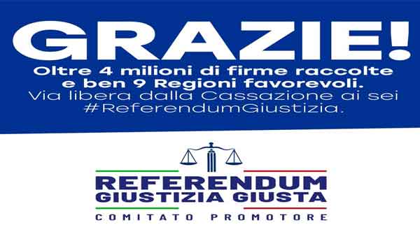 Giustizia, Saccomanno (Lega): "Bene risultato firme referendum"