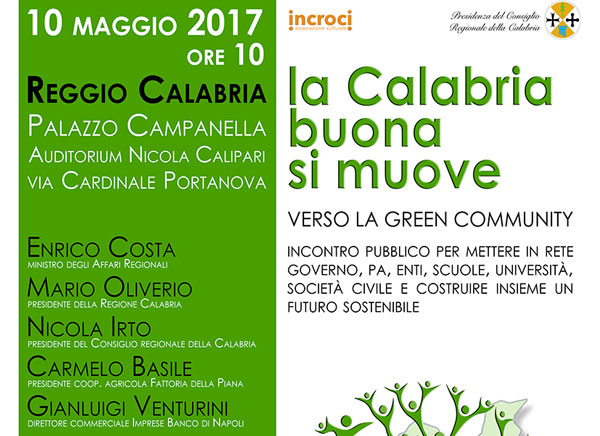 “La Calabria buona si muove”, ministro Costa il 10 maggio a Reggio per incontro su green community