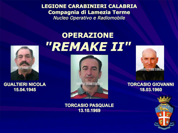 Lamezia: Operazione Remake 2,  tre arresti
