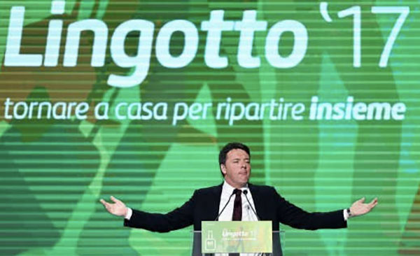 I saluti di Matteo Renzi al Lingotto citando il cantautore calabrese Brunori Sas