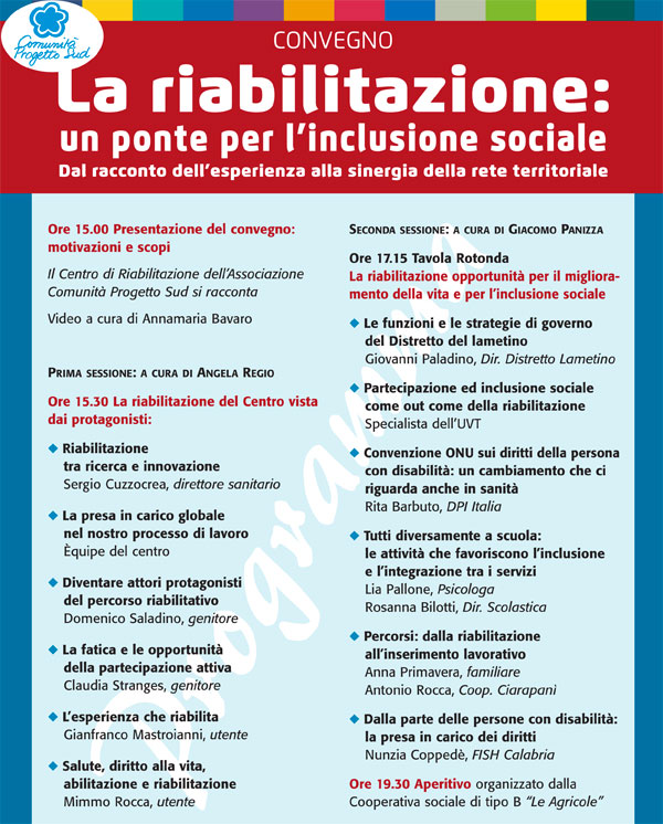 Lamezia: Convegno sulla riabilitazione al Parco "Peppino Impastato"