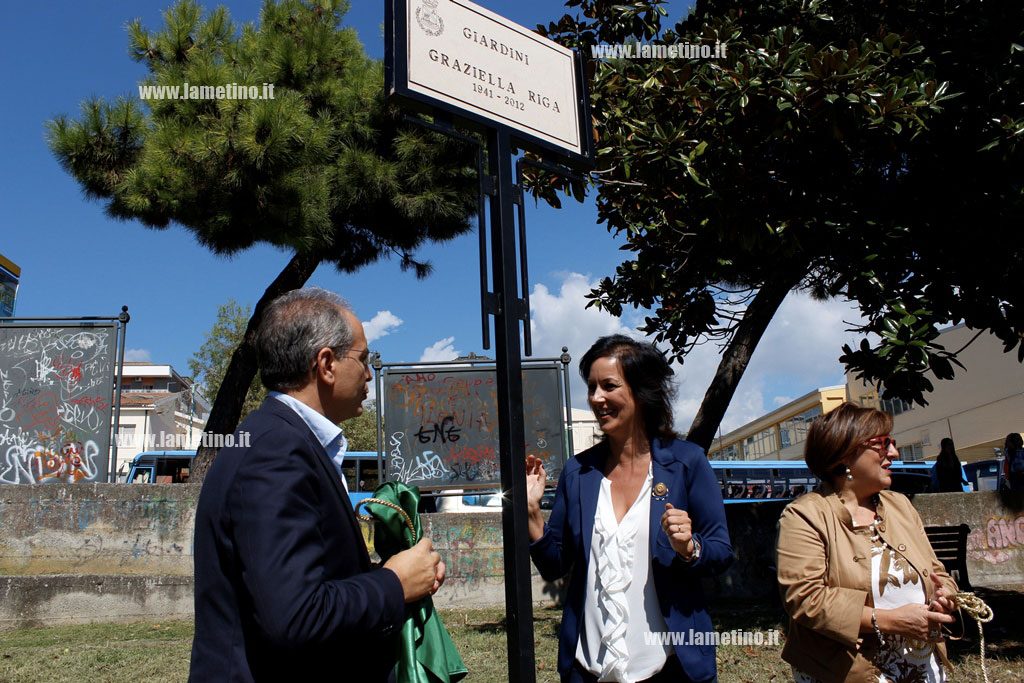 Lamezia: intitolati a Graziella Riga i giardini antistanti il liceo classico Fiorentino