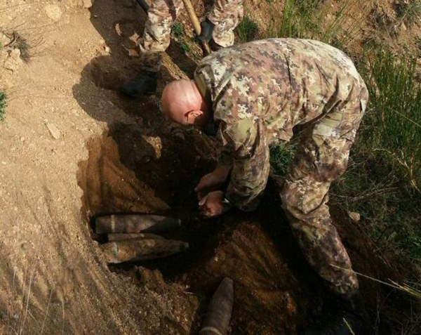 Calabria: Rimosse due granate di artiglieria a Celico