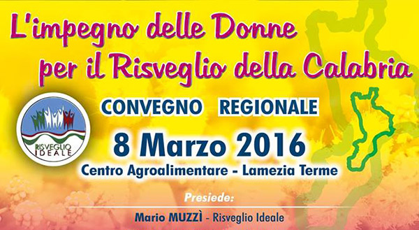 Lamezia, "L'impegno delle donne per il risveglio della Calabria", convegno l'8 marzo all'Agroalimentare