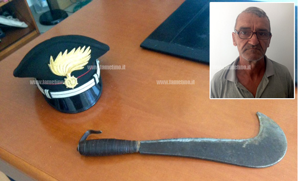 Tenta di uccidere vicini di casa con una roncola, arrestato 54enne nel vibonese