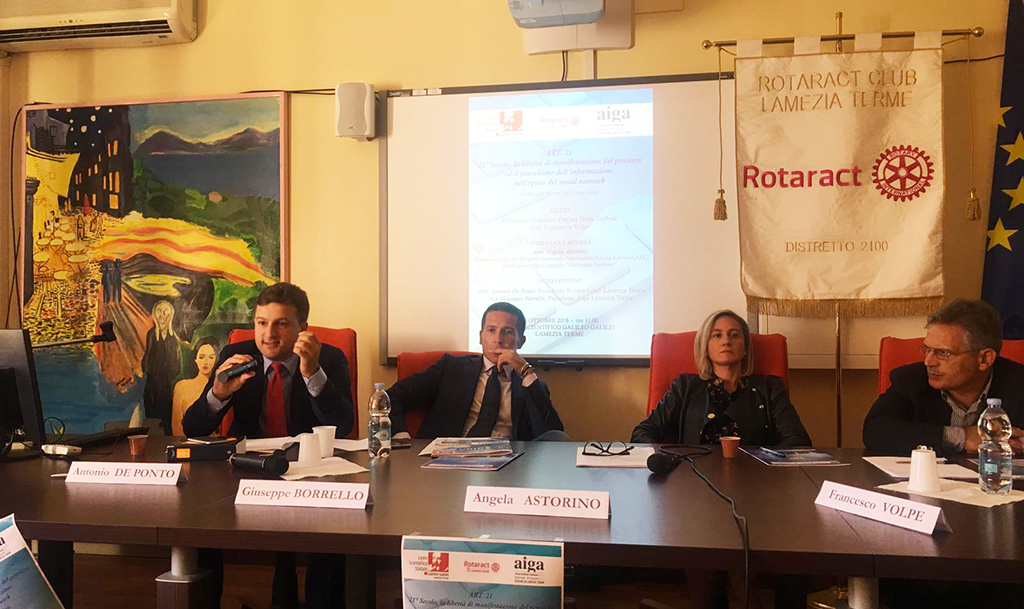 Lamezia, incontro studio su articolo 21 al liceo Galilei 