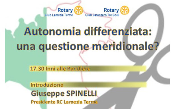 Lamezia, incontro Rotary club su autonomia differenziata al seminario vescovile