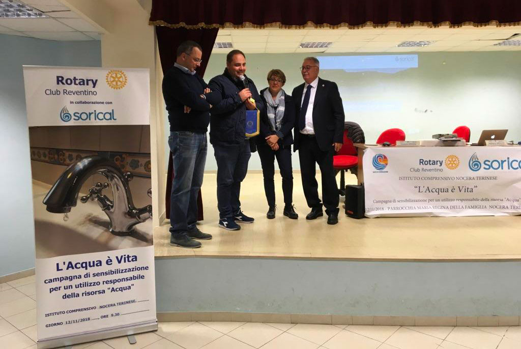 Rotary Reventino, giornata sensibilizzazione contro spreco d'acqua a Nocera Terinese