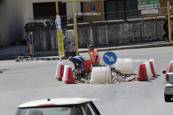 Lamezia: Avviati lavori rotatoria tra via Marconi, via Moro e via Guzzi