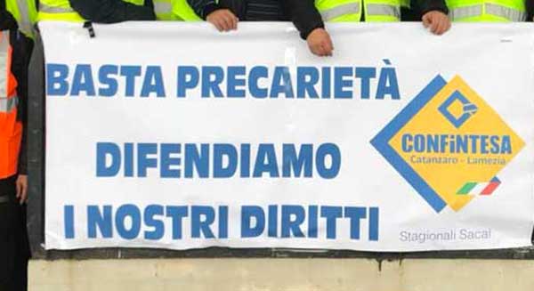 Lamezia, Confintesa: "Sacal anziché stabilizzare precari vuole azzerare diritti acquisiti"