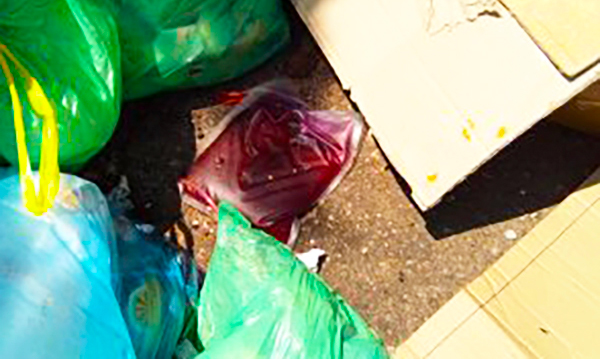 Lamezia, cumuli di rifiuti in contrada Matacca: anche una sacca di urina e sangue 