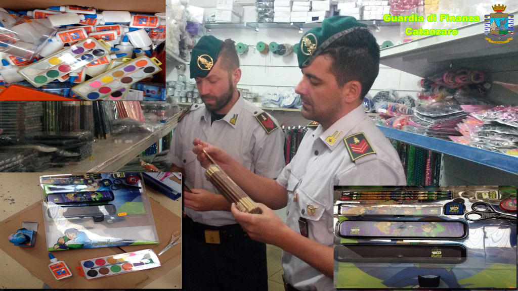 Lamezia: sequestrati oltre 210mila prodotti tra occhiali e articoli di cancelleria